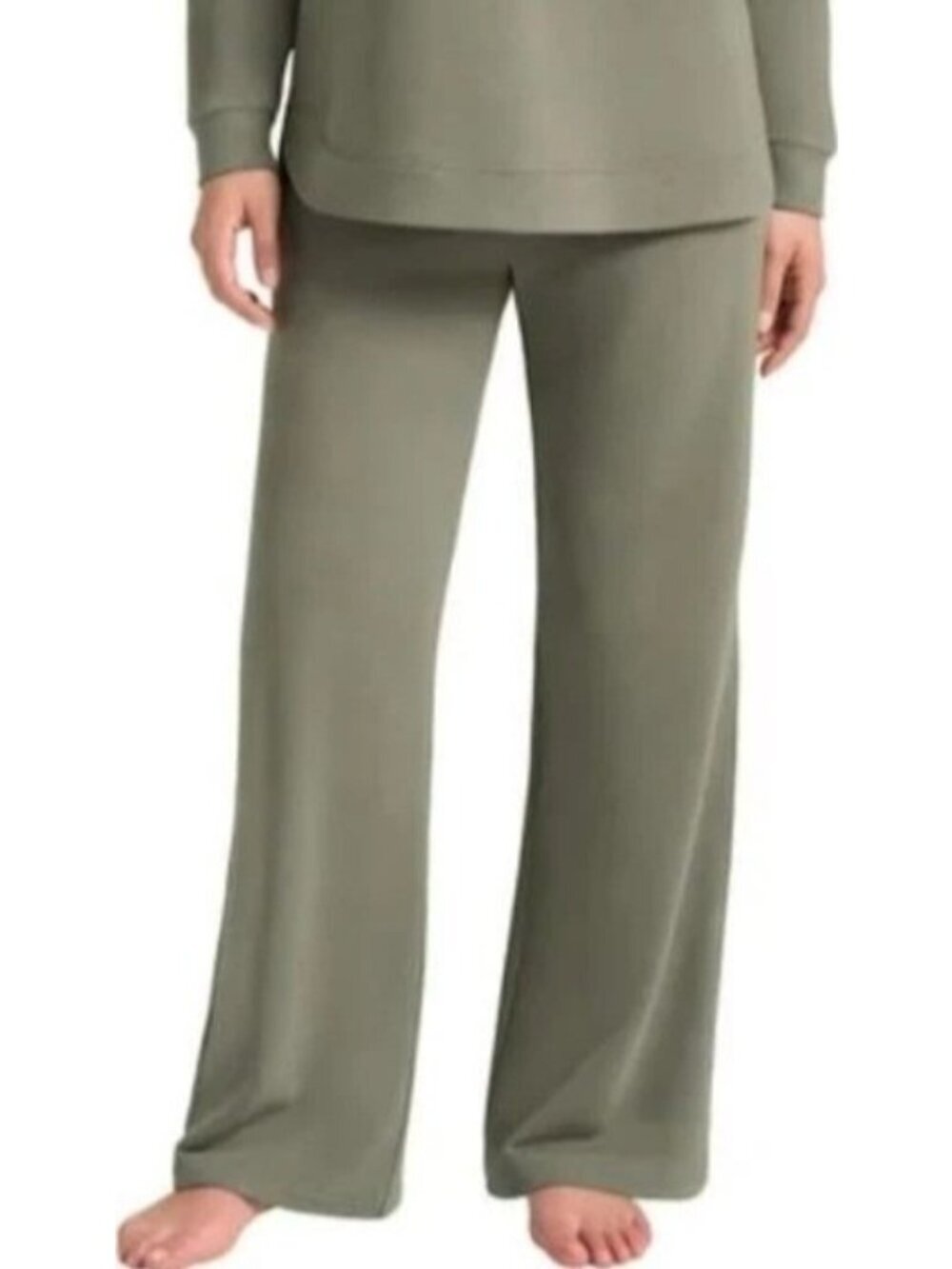 NWT Max & Mia Women's XL Dark Sage Lounge Wide-Leg Pants  i2075